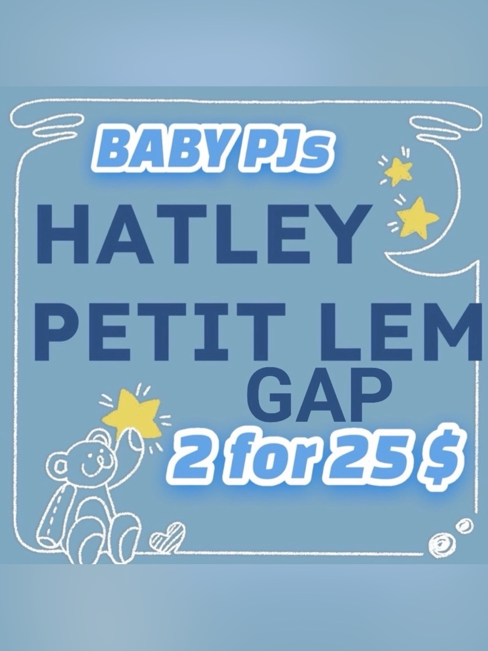 🌙 🌙 OFFER on Baby SLEEPERS - PJ PETIT LEM, GAP and HATLEY. 2 for 25$🌙 🌙